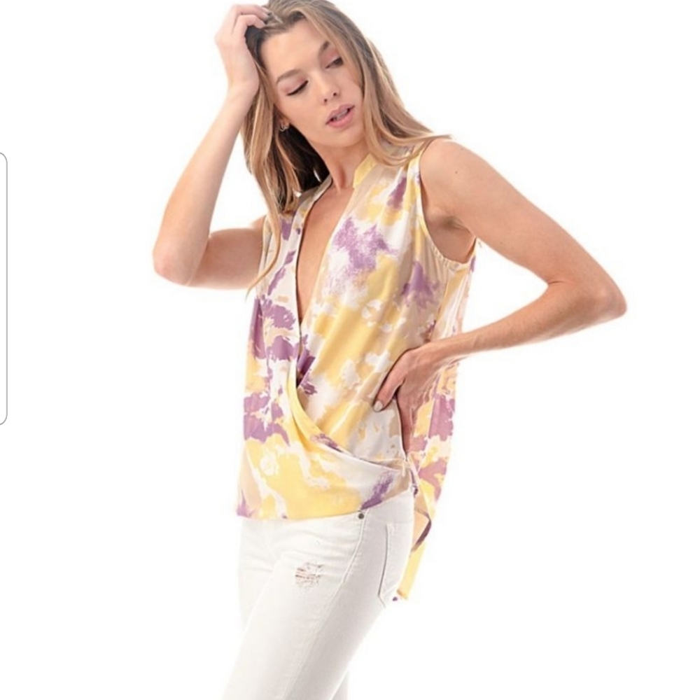 Flirty sleeveless summer top